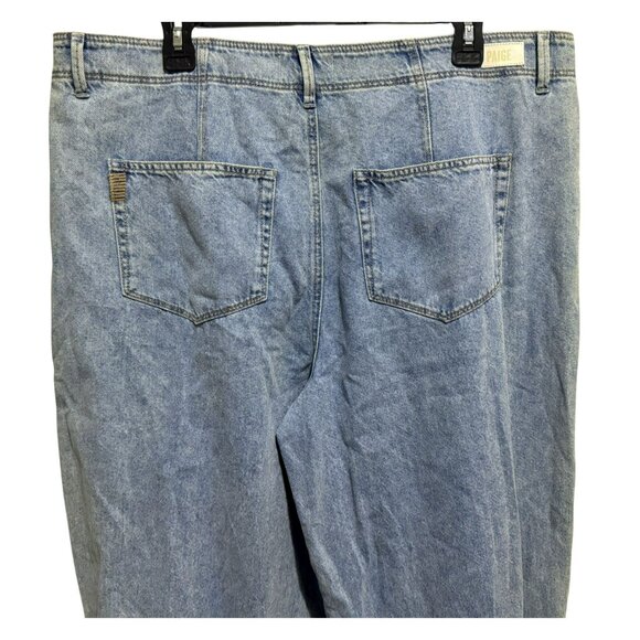 Paige Womens Bella Pleated Trouser Denim Hi Rise  Jeans In Lordyn Sz 34 (40) NEW - Picture 4 of 12